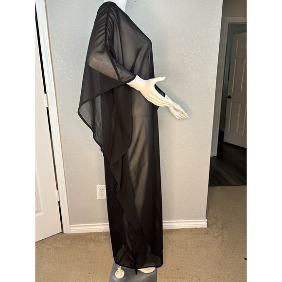 Icon Swim Long Maxi Kimono Duster Sheer Chiffon Cover Whimsygoth Witchy Vamp M - Picture 6 of 8